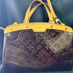 Louis Vuitton Amarante Monogram Vernis Leather Brea MM Bag